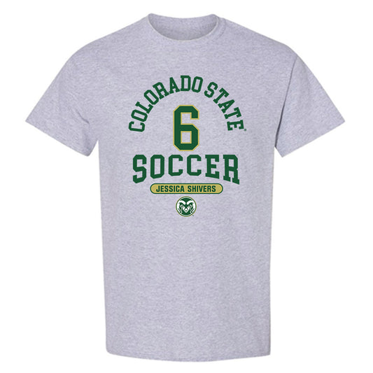 Colorado State - NCAA Women's Soccer : Jessica Shivers - Grey Classic Fashion Shersey Short Sleeve T-Shirt