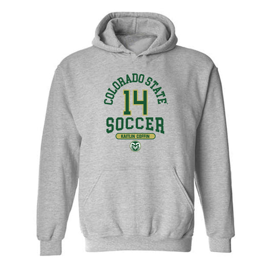 Colorado State - NCAA Women's Soccer : Kaitlin Coffin - Grey Classic Fashion Shersey Hooded Sweatshirt