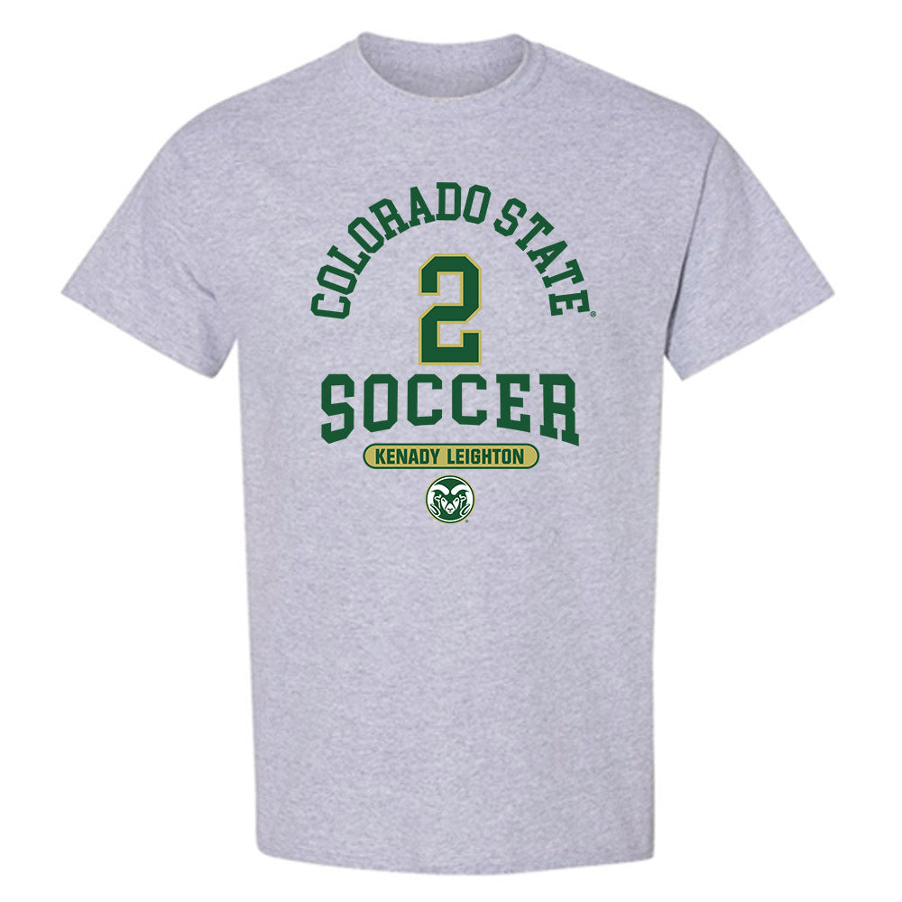 Colorado State - NCAA Women's Soccer : Kenady Leighton - Grey Classic Fashion Shersey Short Sleeve T-Shirt