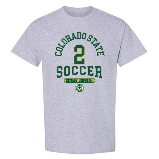 Colorado State - NCAA Women's Soccer : Kenady Leighton - Grey Classic Fashion Shersey Short Sleeve T-Shirt