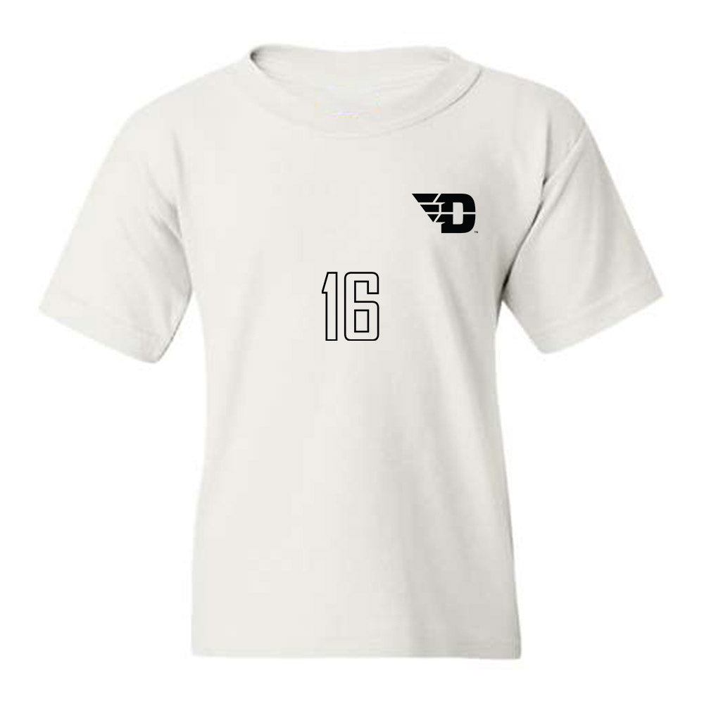 Dayton - NCAA Women's Soccer : Alicia Donley - White Replica Shersey Youth T-Shirt