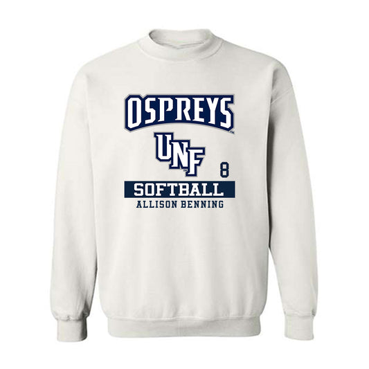 UNF - NCAA Softball : Allison Benning - Crewneck Sweatshirt Classic Fashion Shersey