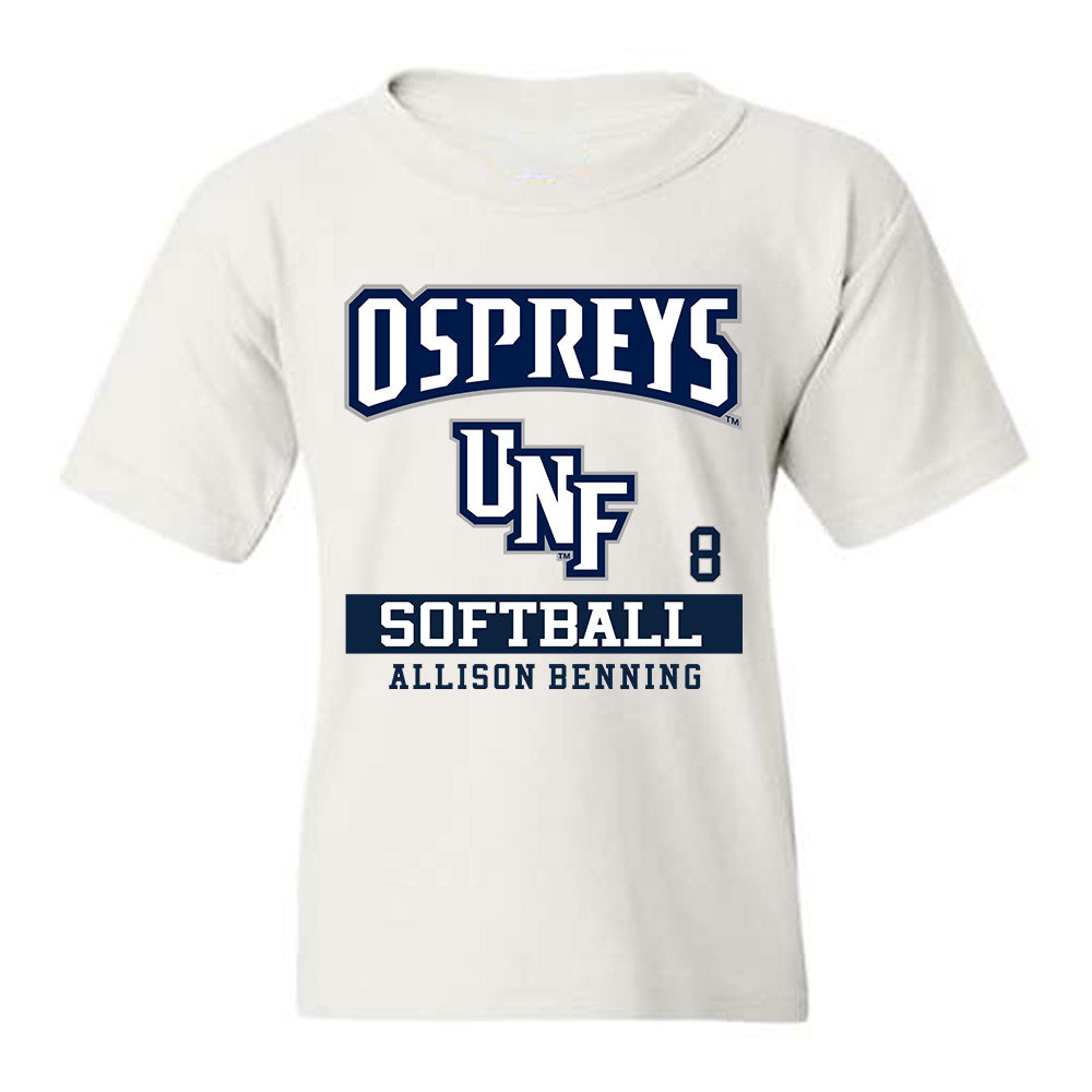 UNF - NCAA Softball : Allison Benning - Youth T-Shirt Classic Fashion Shersey