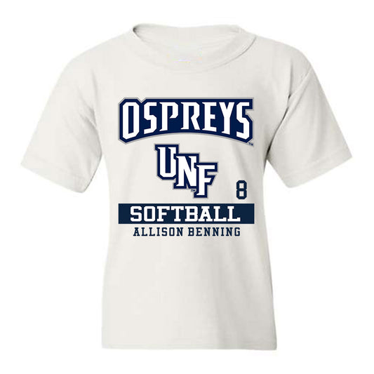 UNF - NCAA Softball : Allison Benning - Youth T-Shirt Classic Fashion Shersey