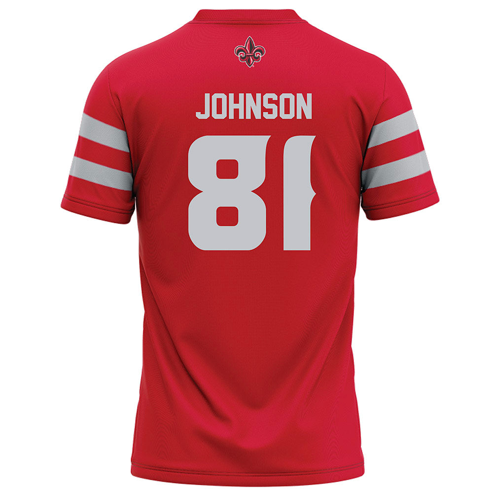 Louisiana - NCAA Football : Jaydon Johnson - Red Football Jersey