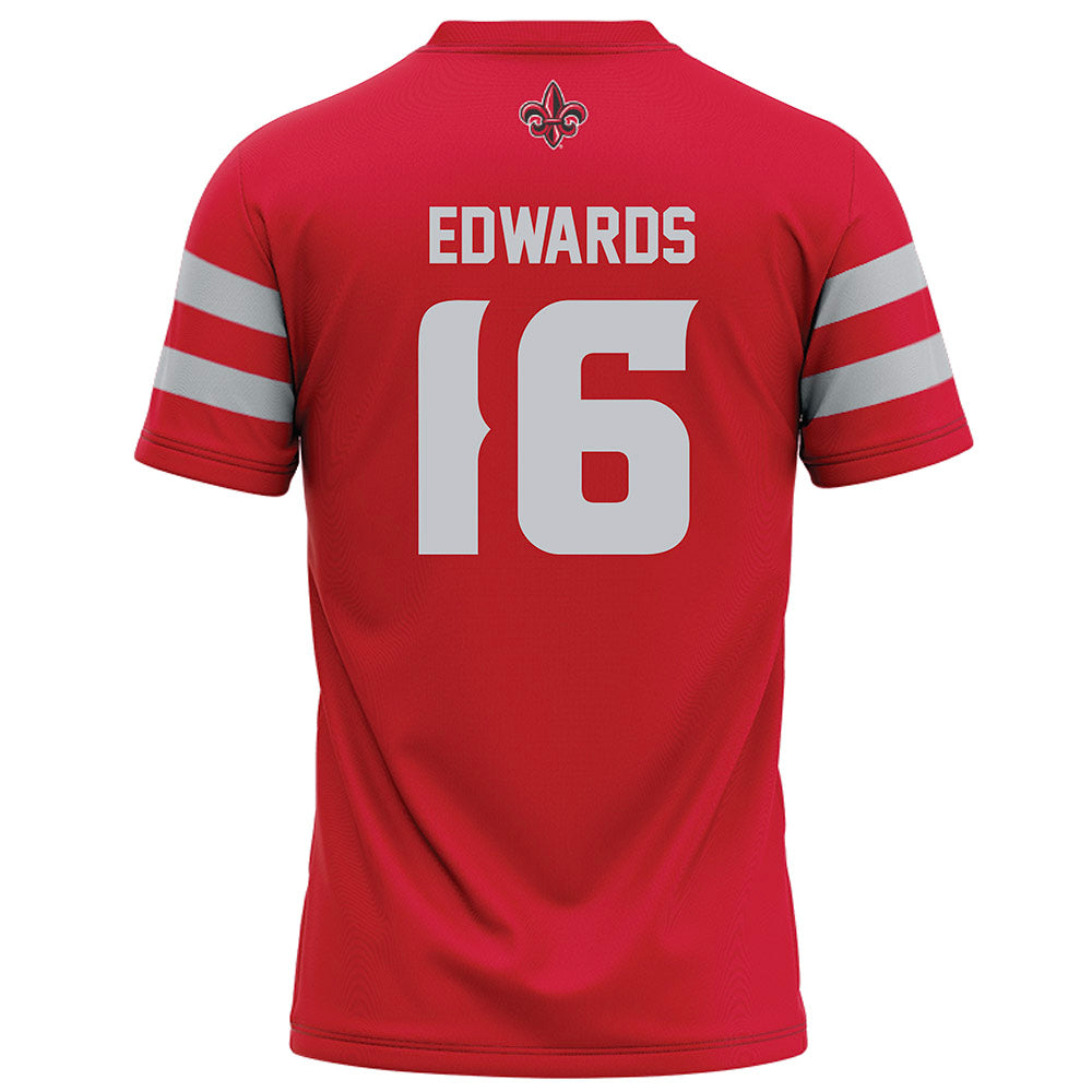 Louisiana - NCAA Football : kailep Edwards - Red Football Jersey
