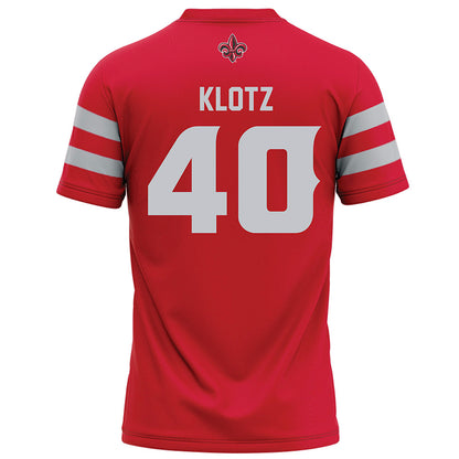 Louisiana - NCAA Football : Logan Klotz - Red Football Jersey