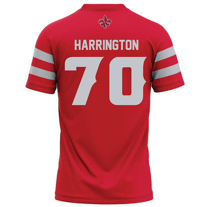 Louisiana - NCAA Football : Jax Harrington - Red Football Jersey