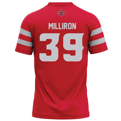 Louisiana - NCAA Football : Carter Milliron - Red Football Jersey