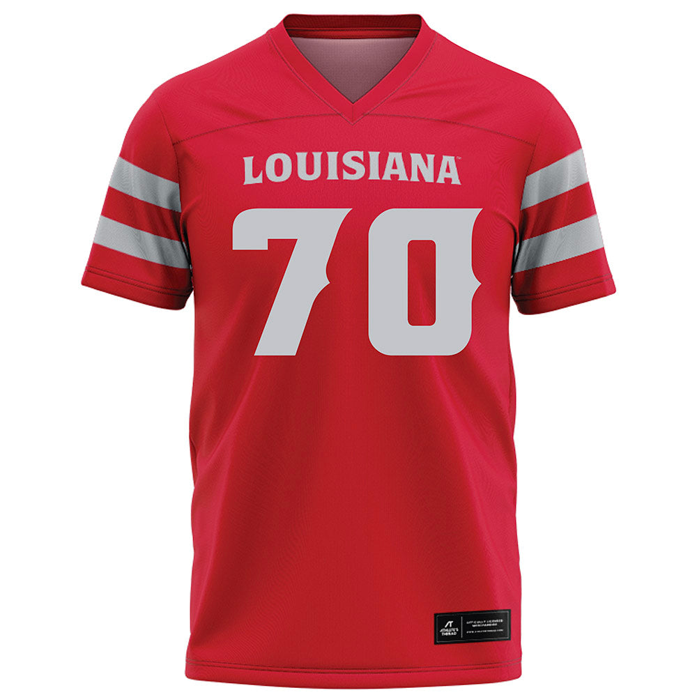 Louisiana - NCAA Football : Jax Harrington - Red Football Jersey