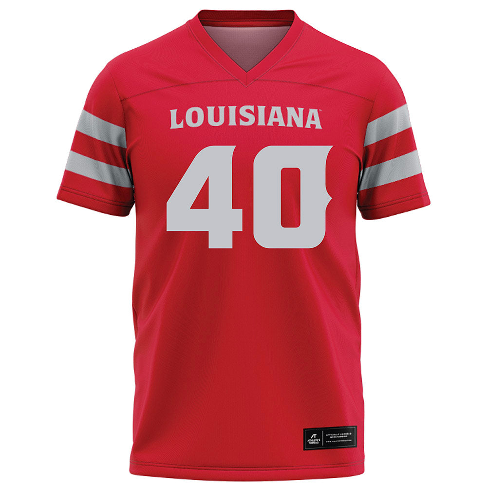 Louisiana - NCAA Football : Logan Klotz - Red Football Jersey