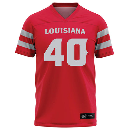 Louisiana - NCAA Football : Logan Klotz - Red Football Jersey