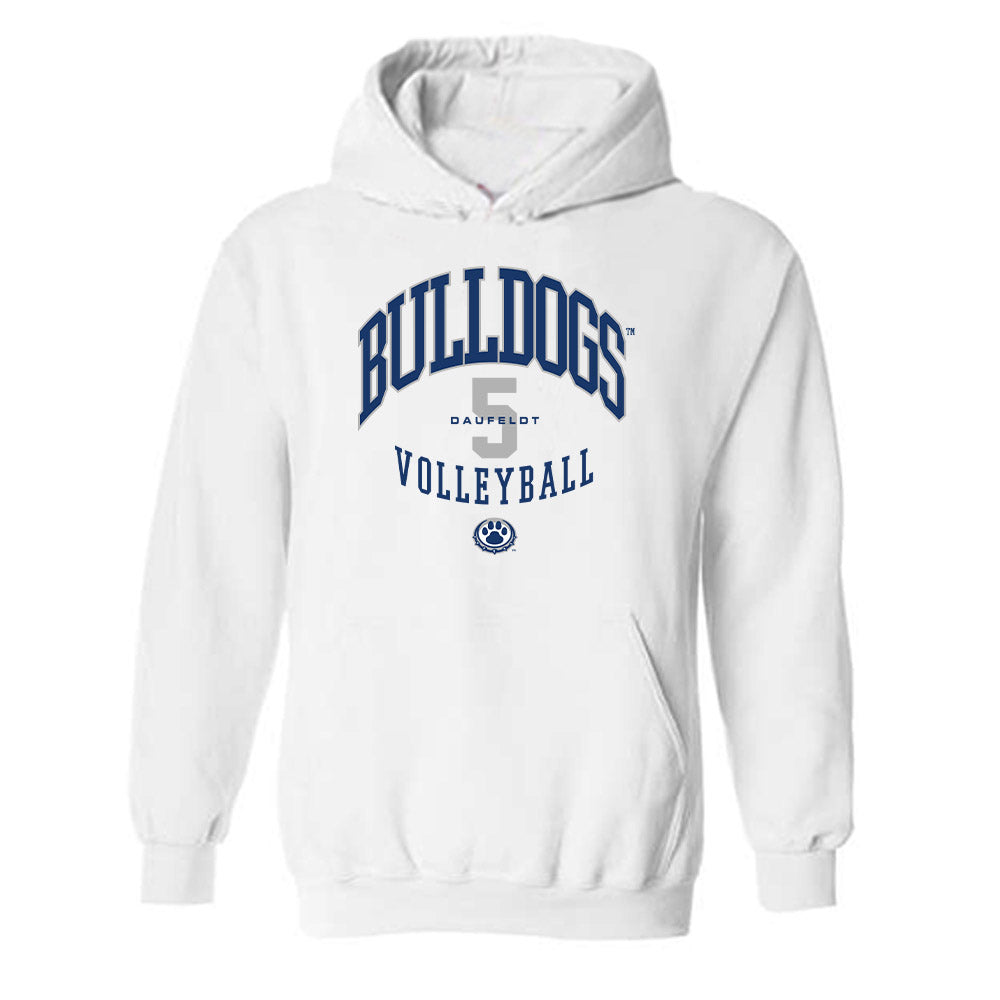 Drake - NCAA Women's Volleyball : Macy Daufeldt - Classic Fashion Shersey Hooded Sweatshirt