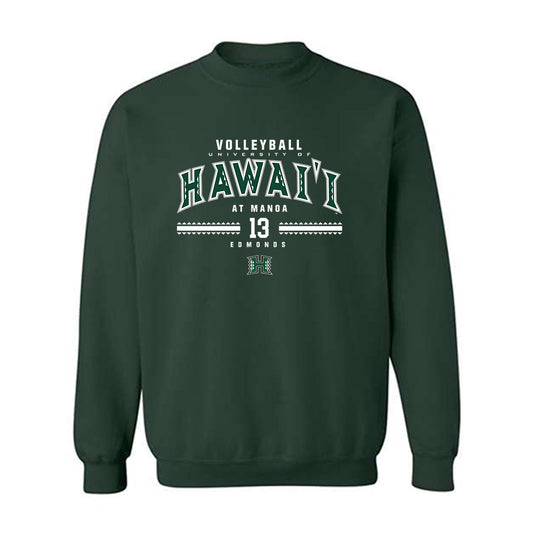 Hawaii - NCAA Women's Volleyball : Talia Edmonds - Green Classic Fashion Shersey Sweatshirt