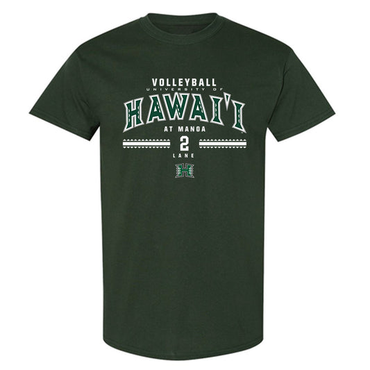 Hawaii - NCAA Women's Volleyball : Colby Lane - Green Classic Fashion Shersey Short Sleeve T-Shirt