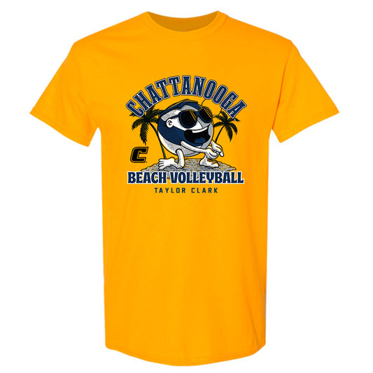 UTC - NCAA Beach Volleyball : Taylor Clark -  Gold Fashion Short Sleeve T-Shirt