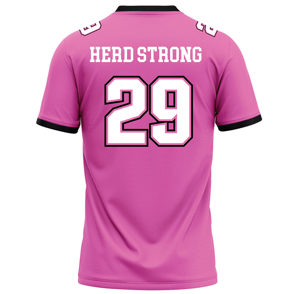 Marshall - NCAA Football : CJ Fazio - Pink Fashion Jersey