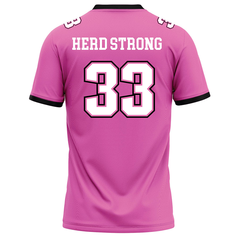 Marshall - NCAA Football : Jayoon Beasley - Pink Fashion Jersey