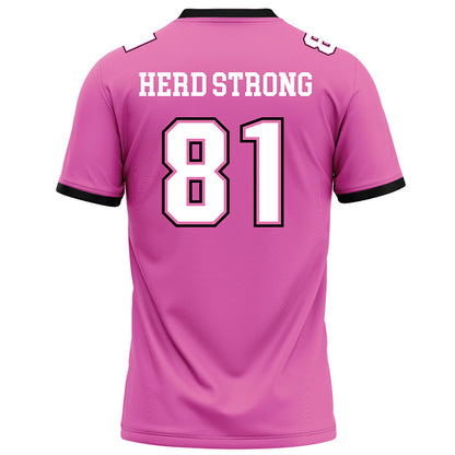 Marshall - NCAA Football : Toby Payne - Pink Fashion Jersey
