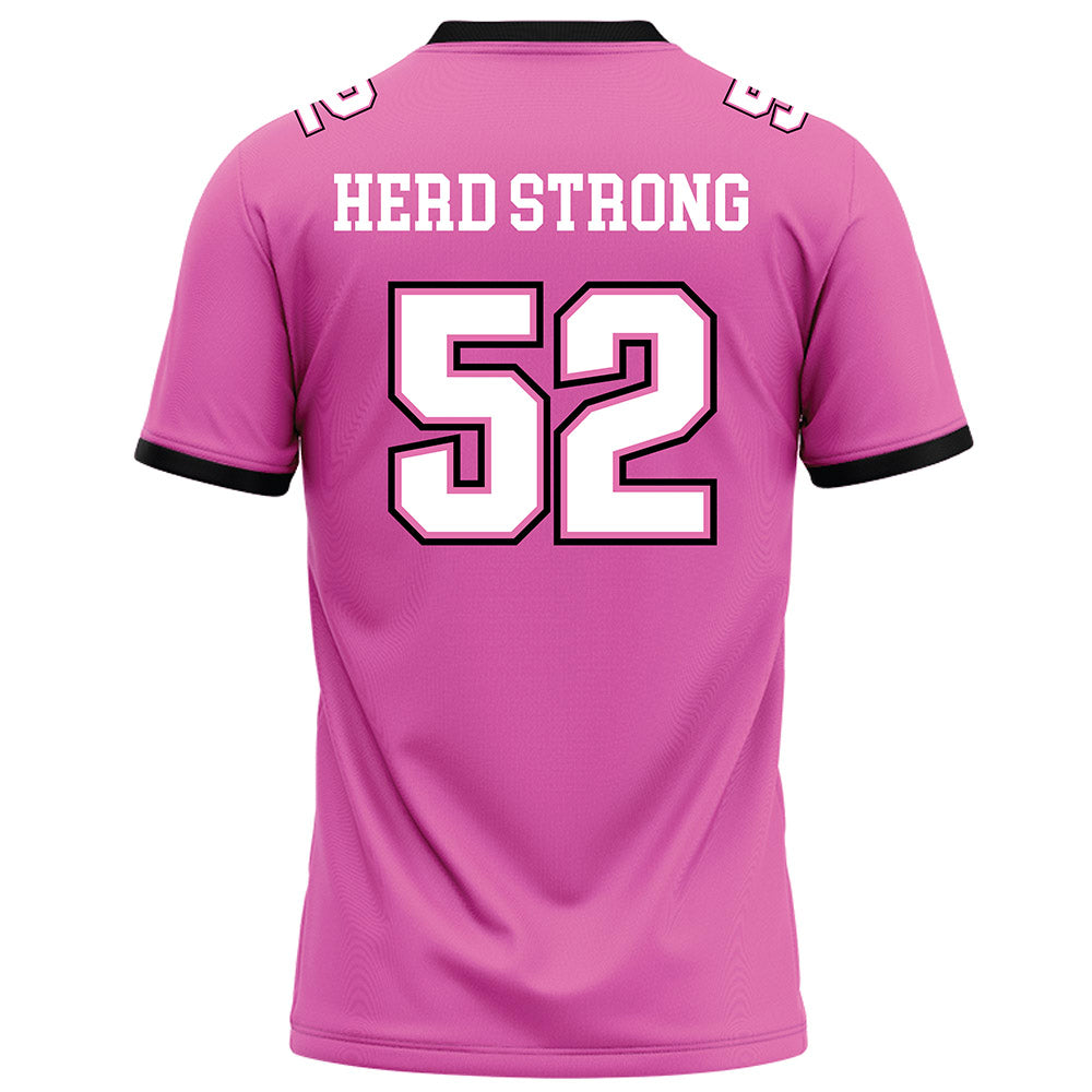 Marshall - NCAA Football : Mikailin Warren - Pink Fashion Jersey