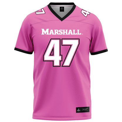 Marshall - NCAA Football : Matthew Bosset - Pink Fashion Jersey