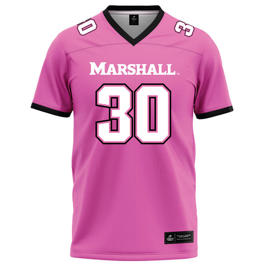 Marshall - NCAA Football : Jaden Yates - Pink Fashion Jersey