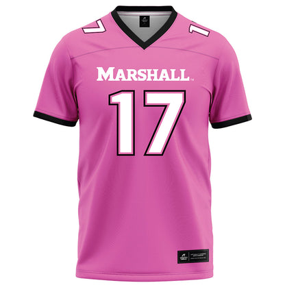 Marshall - NCAA Football : Jack Schierholz - Pink Fashion Jersey