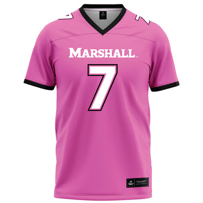 Marshall - NCAA Football : Chris Thomas - Pink Fashion Jersey