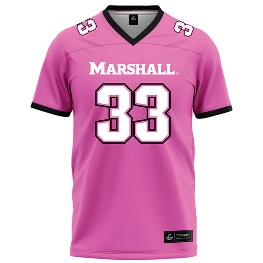 Marshall - NCAA Football : Jayoon Beasley - Pink Fashion Jersey