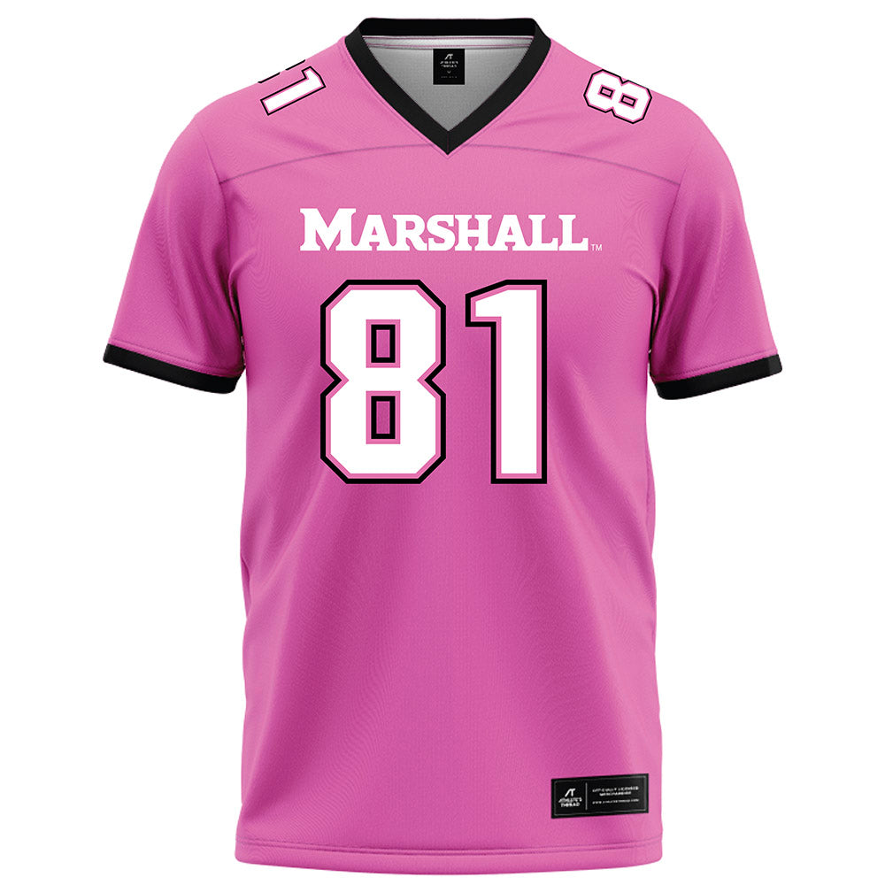 Marshall - NCAA Football : Toby Payne - Pink Fashion Jersey