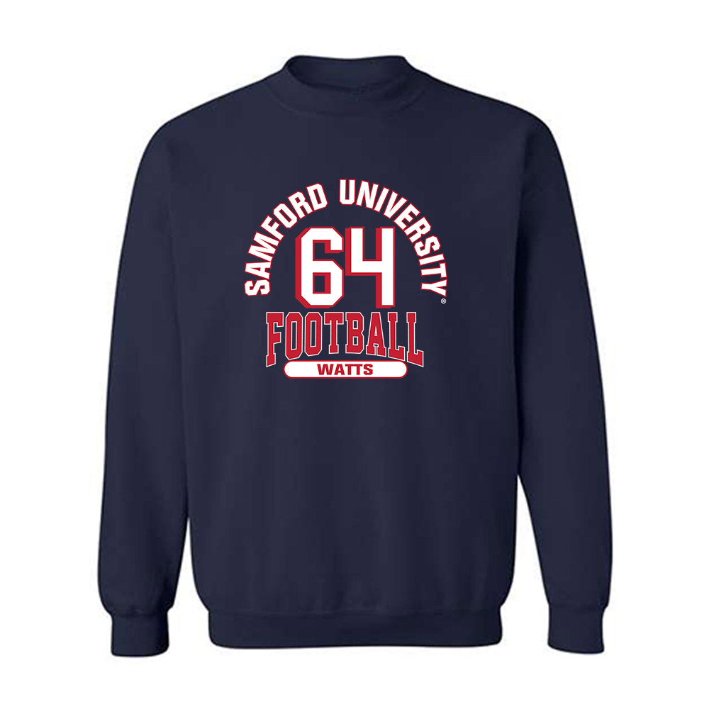 Samford - NCAA Football : Noah Watts - Crewneck Sweatshirt Classic Fashion Shersey