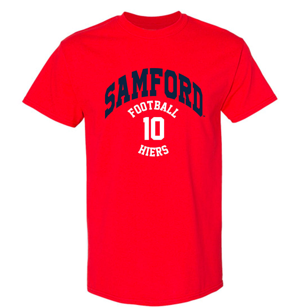 Samford - NCAA Football : Michael Hiers - Red Classic Fashion Short Sleeve T-Shirt