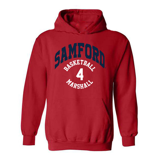 Samford - NCAA Men's Basketball : Jermaine Marshall - Hooded Sweatshirt Classic Fashion Shersey