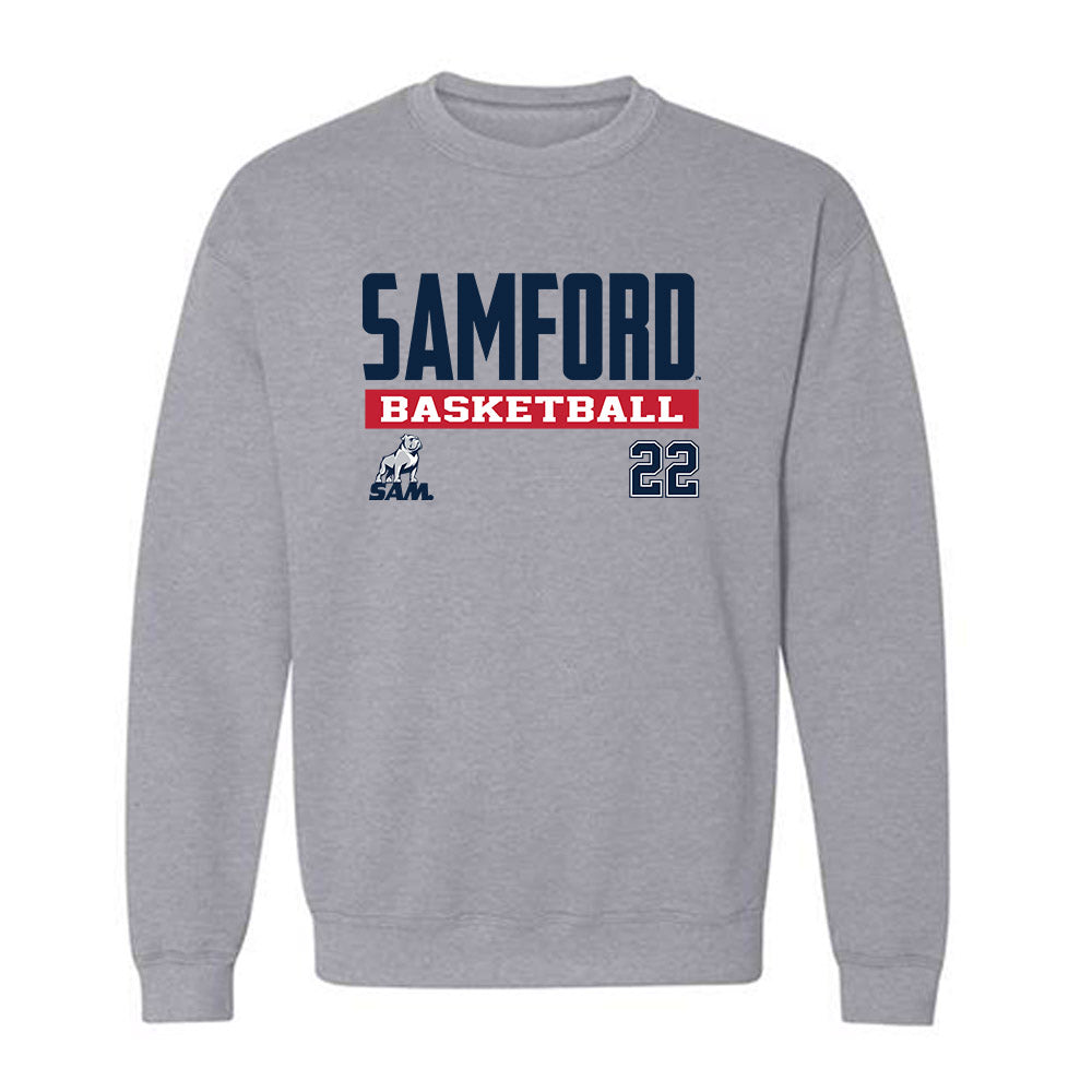 Samford - NCAA Men's Basketball : Thomas Kizer - Crewneck Sweatshirt Classic Fashion Shersey