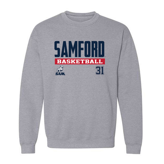 Samford - NCAA Men's Basketball : Joshua Hughes - Crewneck Sweatshirt Classic Fashion Shersey