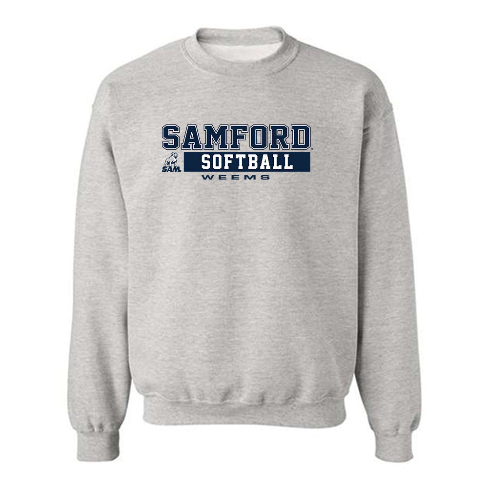 Samford - NCAA Softball : Shannon Weems - Crewneck Sweatshirt Classic Fashion Shersey