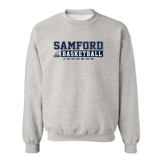 Samford - NCAA Men's Basketball : Nathan Johnson - Crewneck Sweatshirt Classic Shersey