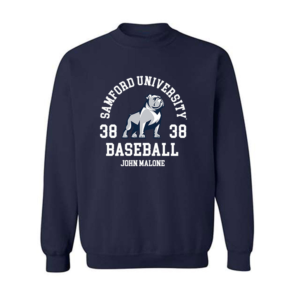 Samford - NCAA Baseball : John Malone - Crewneck Sweatshirt Classic Fashion Shersey