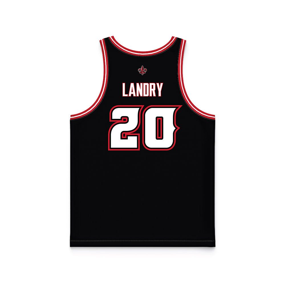 Louisiana - NCAA Men's Basketball : Christian Landry - Basketball Jersey Black