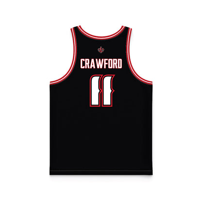 Louisiana - NCAA Men's Basketball : Isaiah Crawford - Basketball Jersey Black