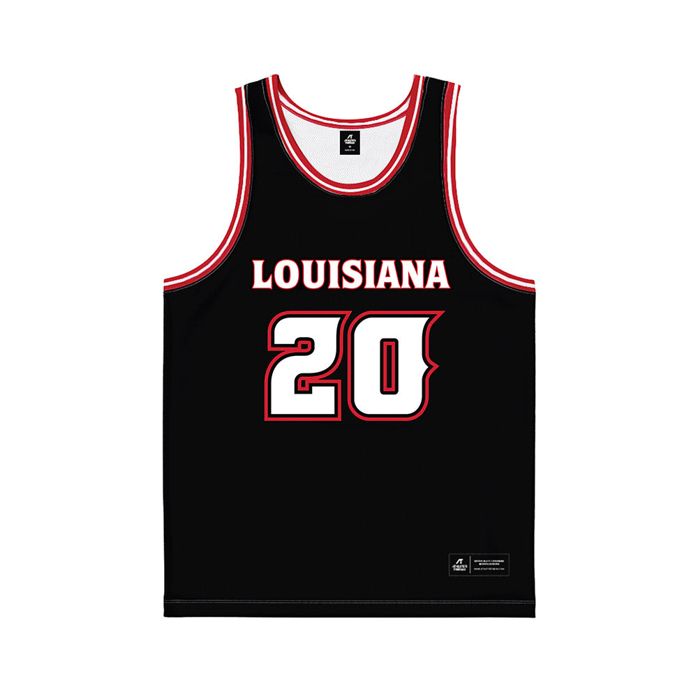 Louisiana - NCAA Men's Basketball : Christian Landry - Basketball Jersey Black