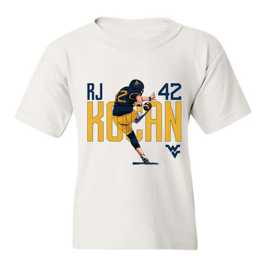 West Virginia - NCAA Football : RJ Kocan - Youth T-Shirt Individual Caricature