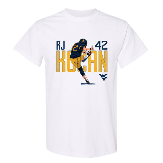 West Virginia - NCAA Football : RJ Kocan - T-Shirt Individual Caricature