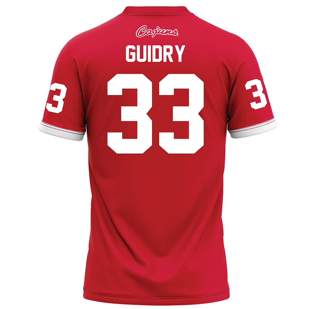 Louisiana - NCAA Football : Tyler Guidry - Homecoming Jersey