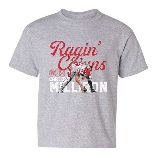Louisiana - NCAA Football : Carter Milliron - Caricature Youth T-Shirt