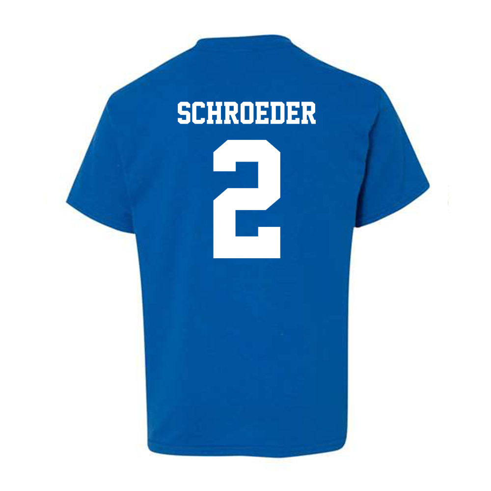 Drake - NCAA Women's Volleyball : Gabrielle Schroeder - Royal Replica Youth T-Shirt