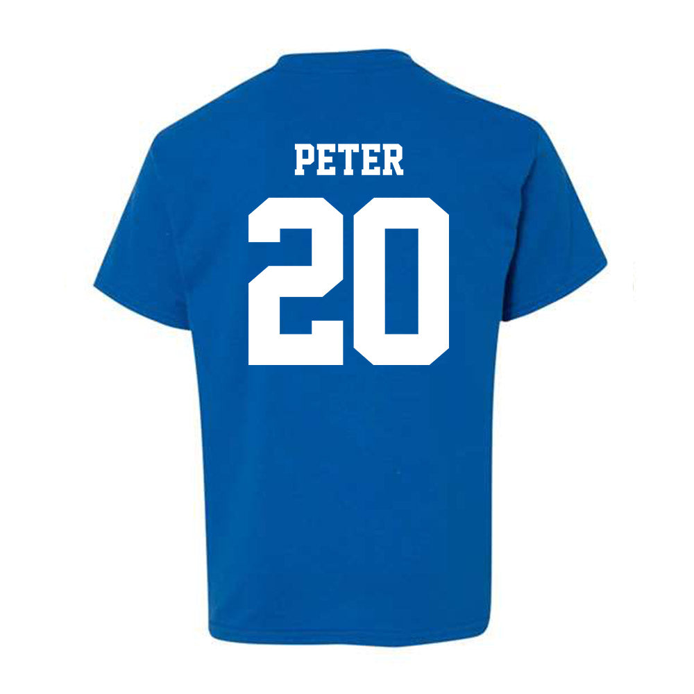 Drake - NCAA Women's Volleyball : Kara Peter - Royal Replica Youth T-Shirt