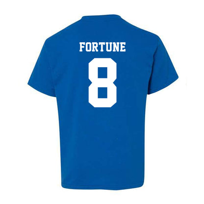 Drake - NCAA Women's Volleyball : Karissa Fortune - Royal Replica Youth T-Shirt