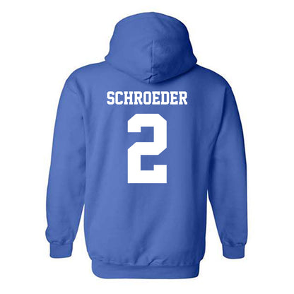 Drake - NCAA Women's Volleyball : Gabrielle Schroeder - Royal Replica Hooded Sweatshirt