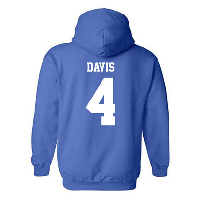 Drake - NCAA Women's Volleyball : Aniyah Davis - Royal Replica Hooded Sweatshirt